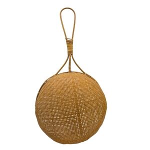 Vintage Woven Rattan Rice Strainer